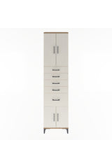 Arges Dolap 2 Raflı 5 Çekmeceli 4 Kapaklı 60x30x243