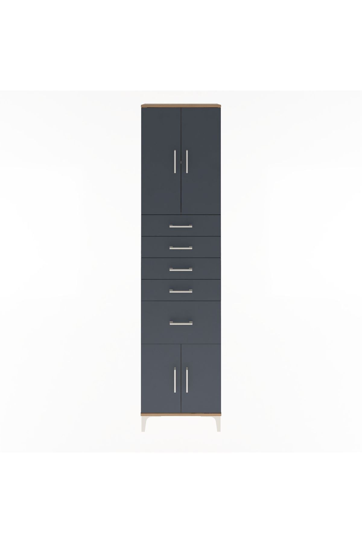 Arges Dolap 2 Raflı 5 Çekmeceli 4 Kapaklı 60x30x243 - S32M031V8A