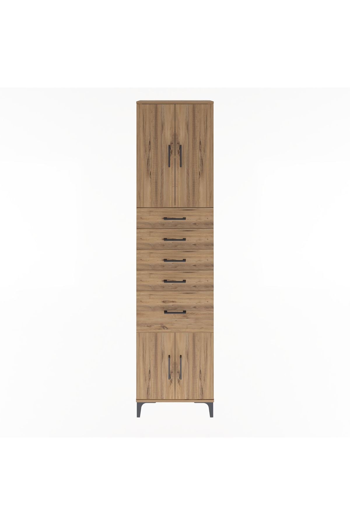 Arges Dolap 2 Raflı 5 Çekmeceli 4 Kapaklı 60x30x243 - S32M031V9A