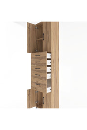 Arges Dolap 2 Raflı 5 Çekmeceli 4 Kapaklı 60x30x243 - S32M031V9A