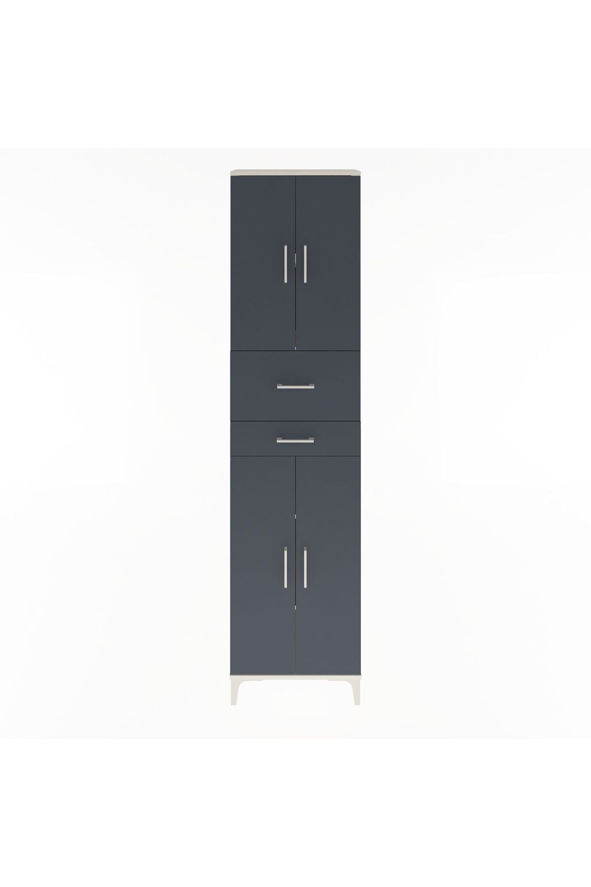 Arges Dolap 4 Raflı 2 Çekmeceli 4 Kapaklı 60x30x243 - S32M032V2A