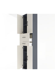 Arges Dolap 4 Raflı 2 Çekmeceli 4 Kapaklı 60x30x243 - S32M032V4A