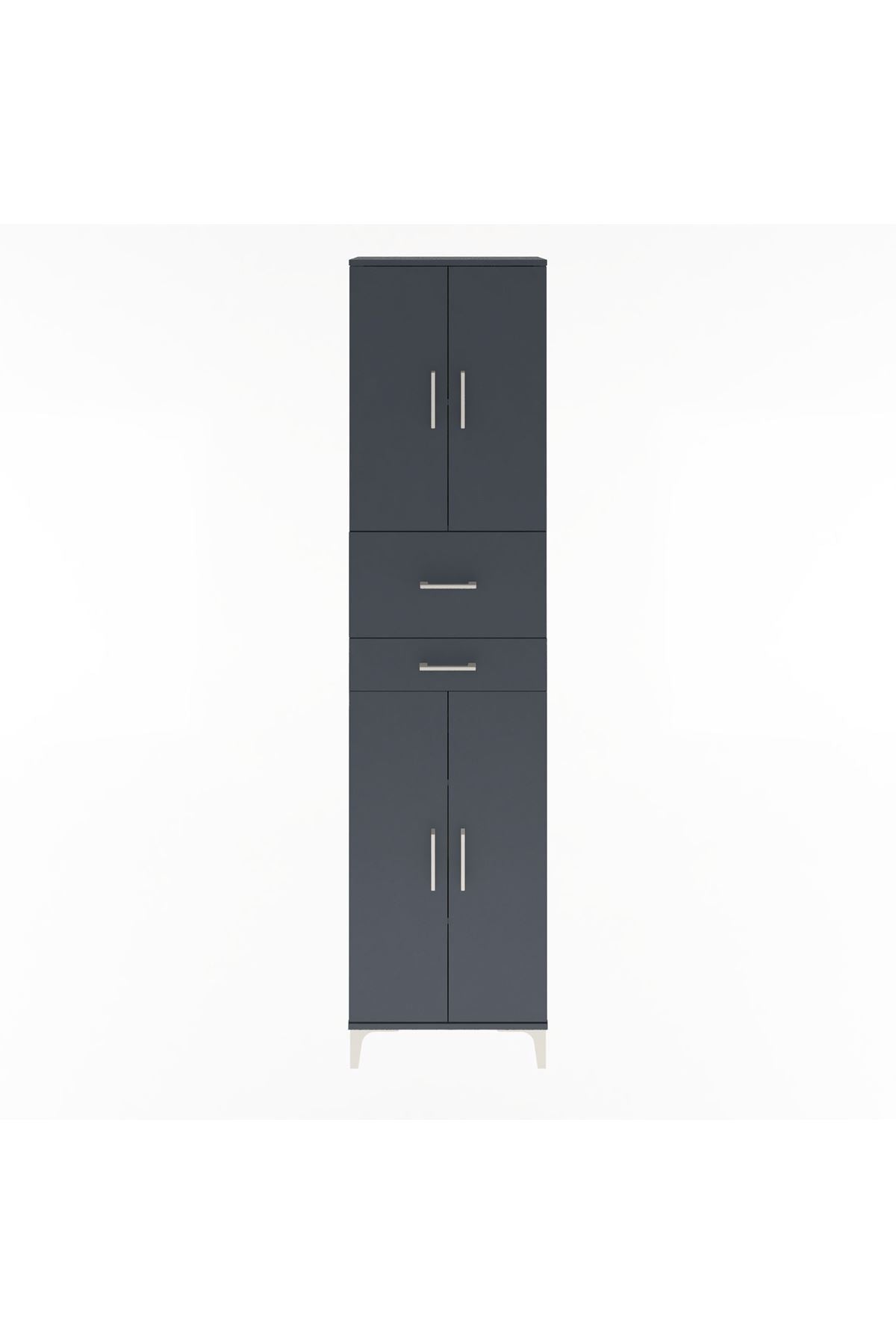 Arges Dolap 4 Raflı 2 Çekmeceli 4 Kapaklı 60x30x243 - S32M032V5A