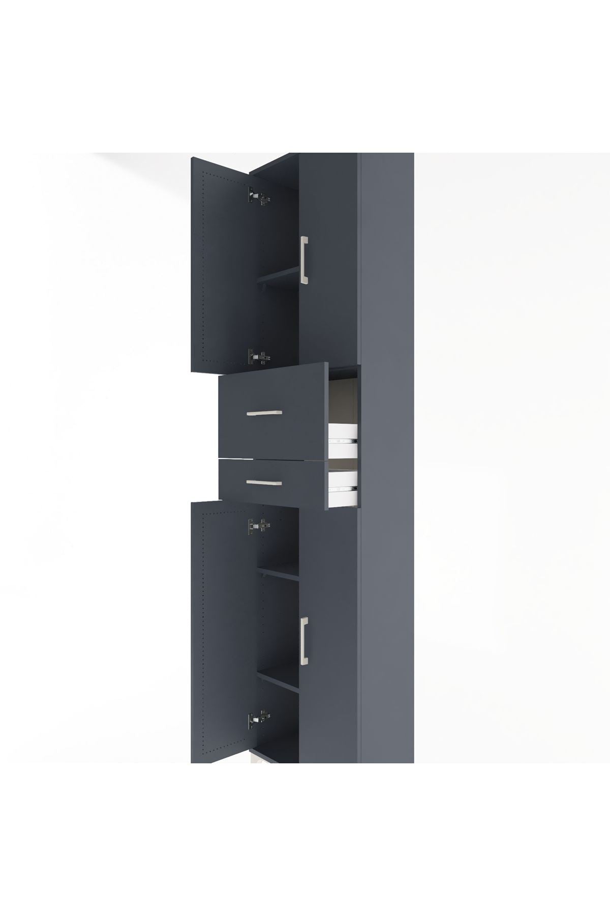 Arges Dolap 4 Raflı 2 Çekmeceli 4 Kapaklı 60x30x243 - S32M032V5A
