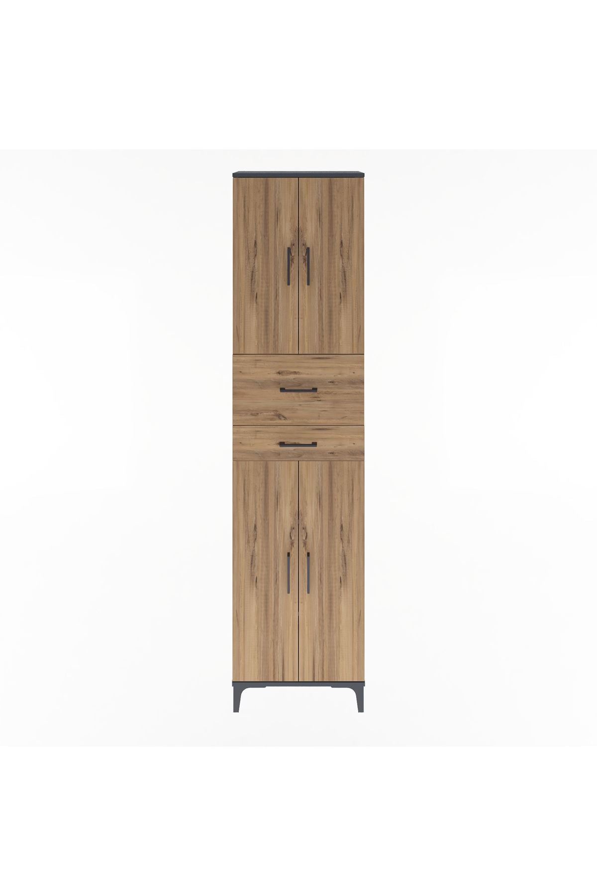 Arges Dolap 4 Raflı 2 Çekmeceli 4 Kapaklı 60x30x243 - S32M032V6A