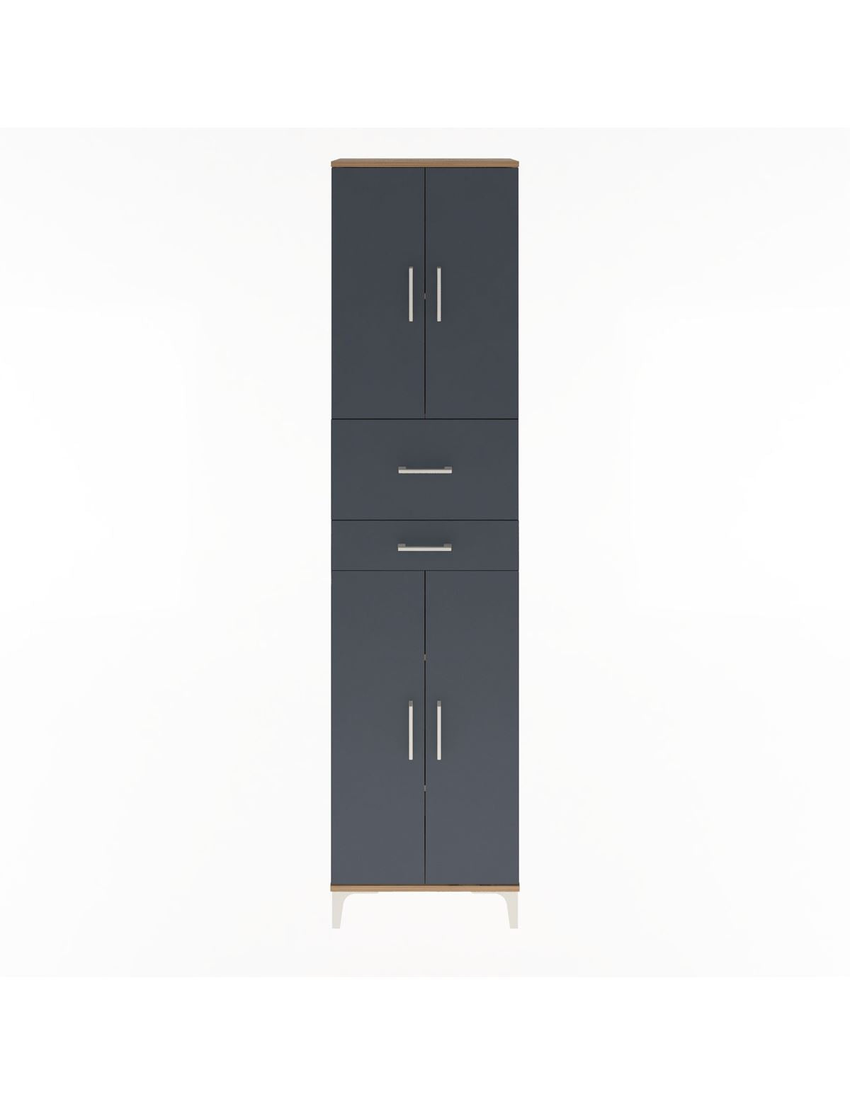 Arges Dolap 4 Raflı 2 Çekmeceli 4 Kapaklı 60x30x243 - S32M032V8A