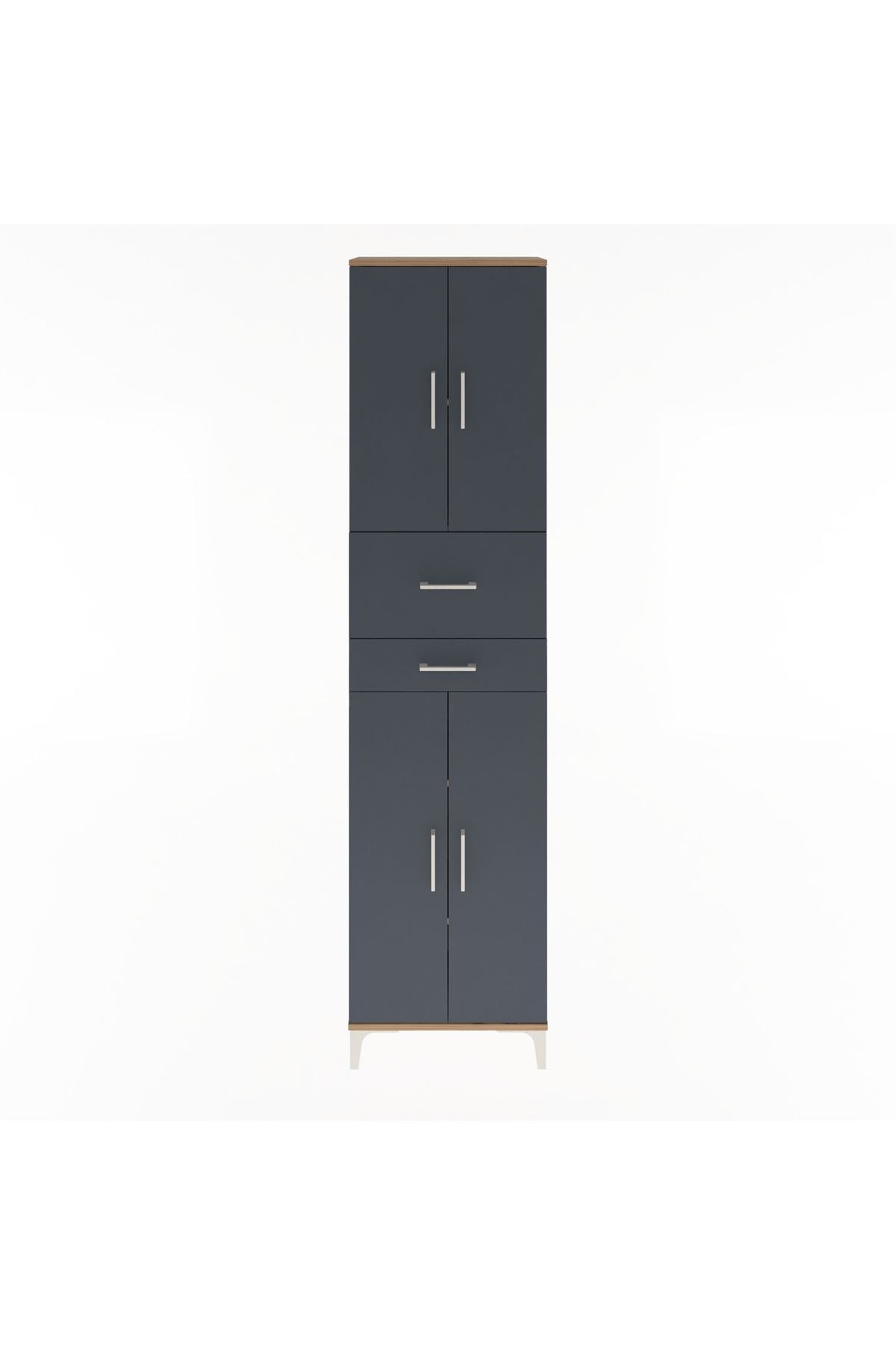 Arges Dolap 4 Raflı 2 Çekmeceli 4 Kapaklı 60x30x243 - S32M032V8A
