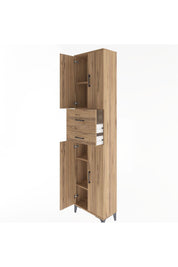 Arges Dolap 4 Raflı 2 Çekmeceli 4 Kapaklı 60x30x243 - S32M032V9A