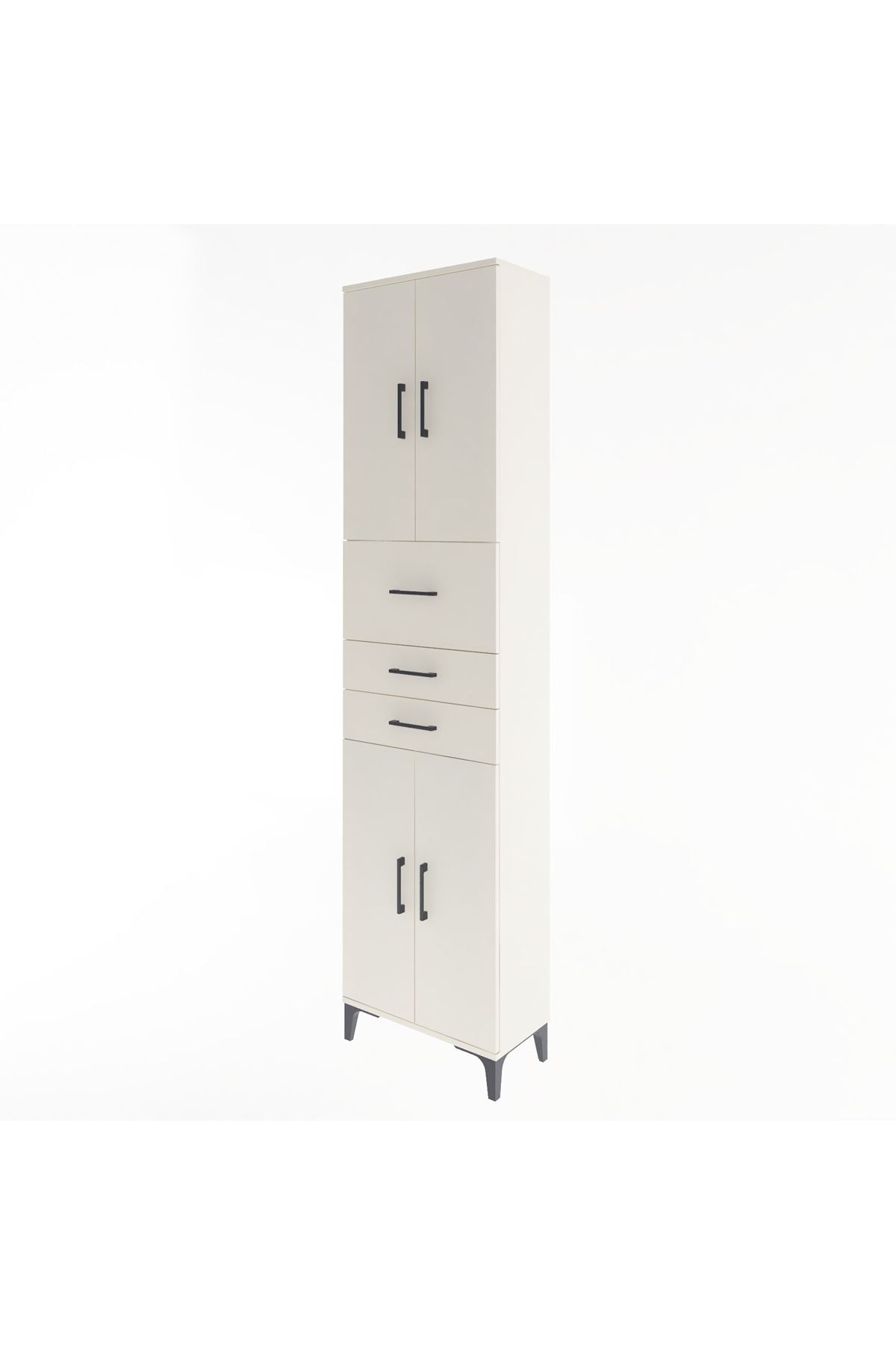 Arges Dolap 4 Raflı 3 Çekmeceli 4 Kapaklı 60x30x243 - S32M033V1A