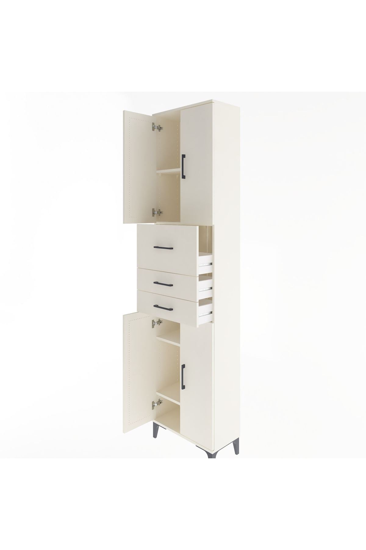 Arges Dolap 4 Raflı 3 Çekmeceli 4 Kapaklı 60x30x243 - S32M033V1A