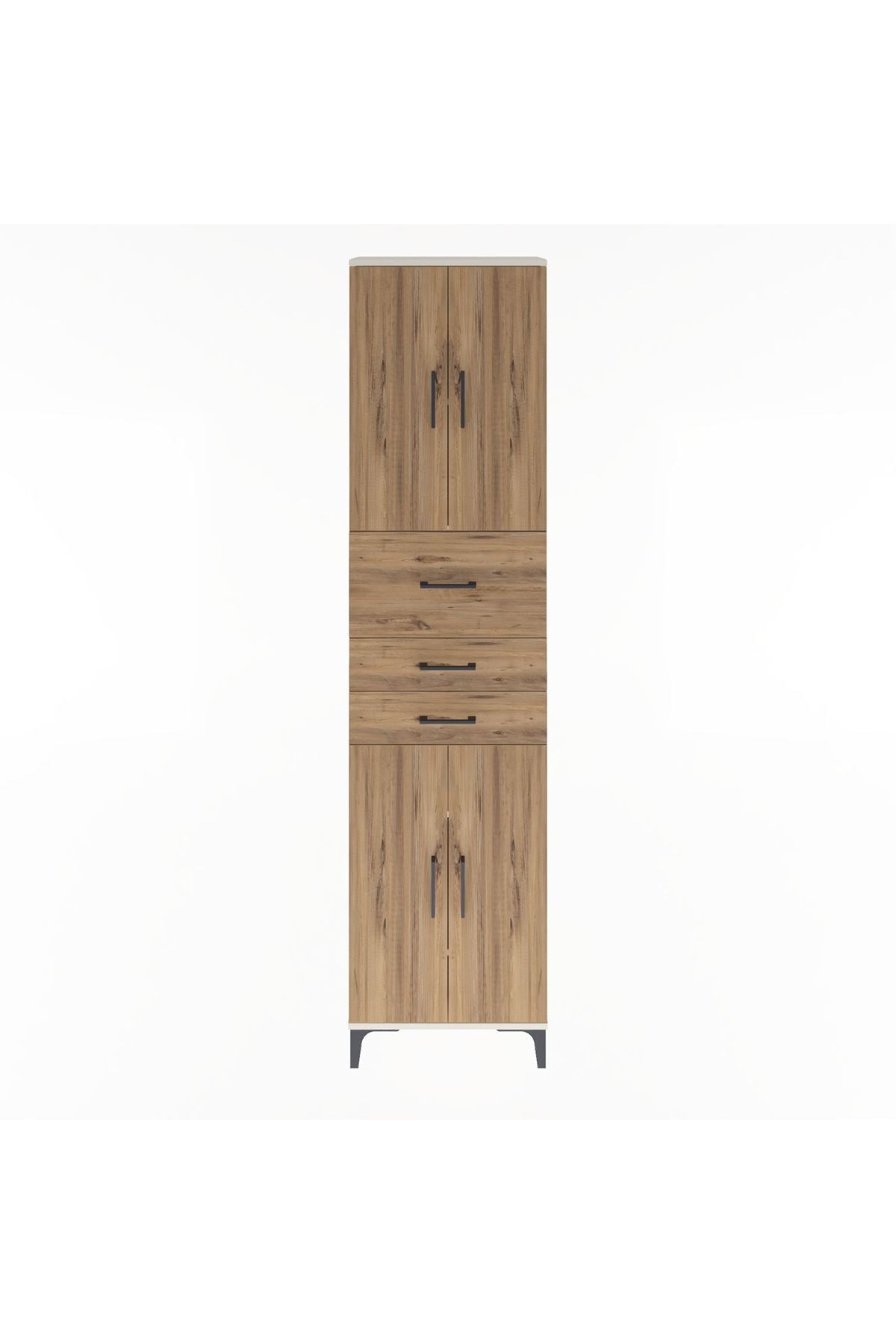 Arges Dolap 4 Raflı 3 Çekmeceli 4 Kapaklı 60x30x243 - S32M033V3A