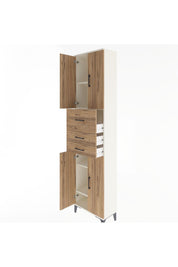 Arges Dolap 4 Raflı 3 Çekmeceli 4 Kapaklı 60x30x243 - S32M033V3A
