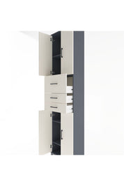 Arges Dolap 4 Raflı 3 Çekmeceli 4 Kapaklı 60x30x243 - S32M033V4A