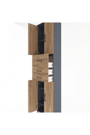 Arges Dolap 4 Raflı 3 Çekmeceli 4 Kapaklı 60x30x243 - S32M033V6A