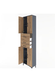 Arges Dolap 4 Raflı 3 Çekmeceli 4 Kapaklı 60x30x243 - S32M033V6A