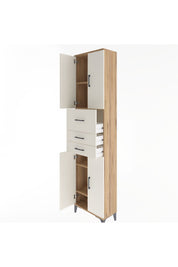 Arges Dolap 4 Raflı 3 Çekmeceli 4 Kapaklı 60x30x243 - S32M033V7A