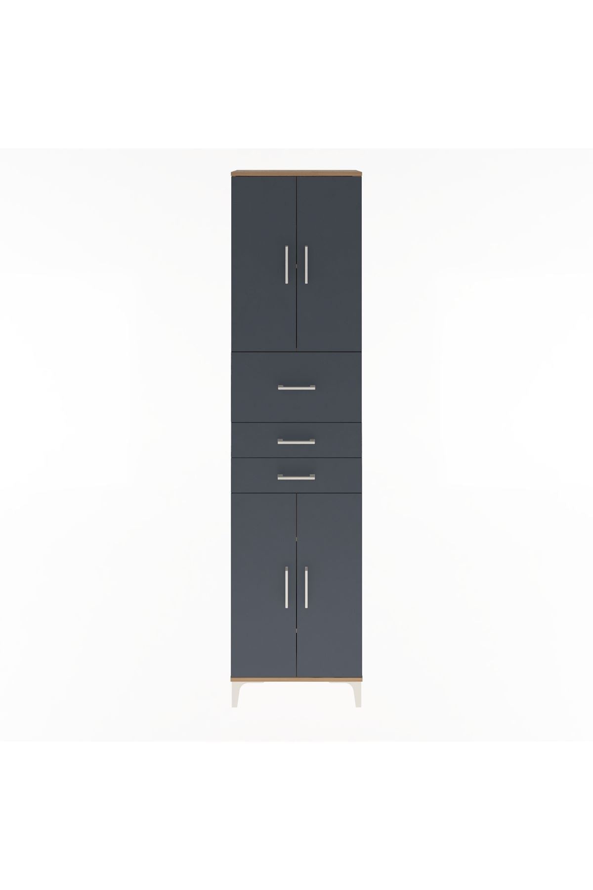 Arges Dolap 4 Raflı 3 Çekmeceli 4 Kapaklı 60x30x243 - S32M033V8A