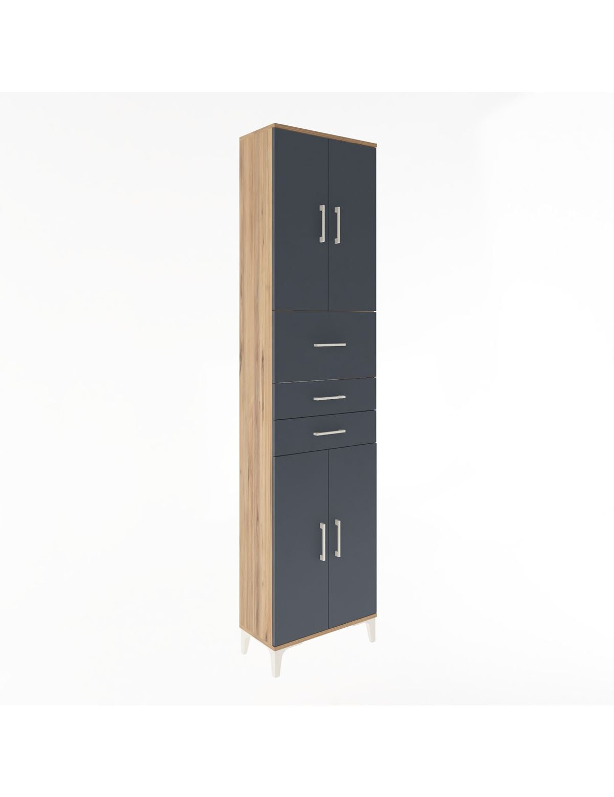 Arges Dolap 4 Raflı 3 Çekmeceli 4 Kapaklı 60x30x243 - S32M033V8A