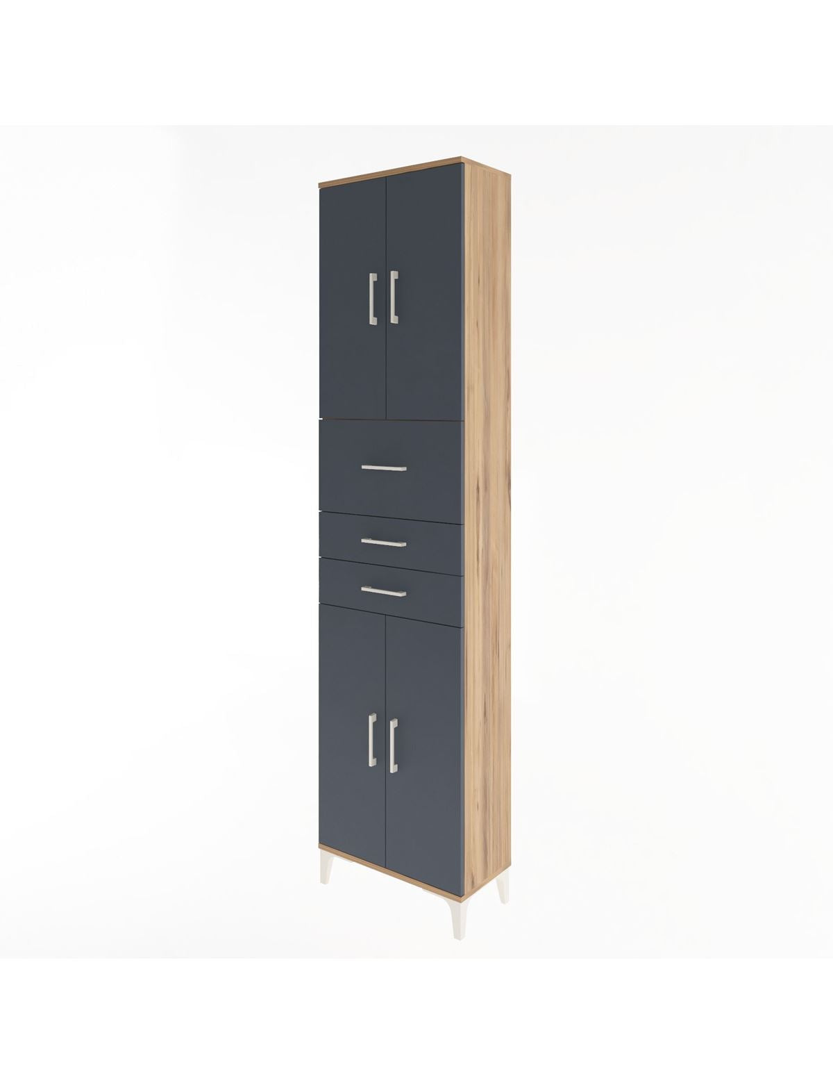 Arges Dolap 4 Raflı 3 Çekmeceli 4 Kapaklı 60x30x243 - S32M033V8A
