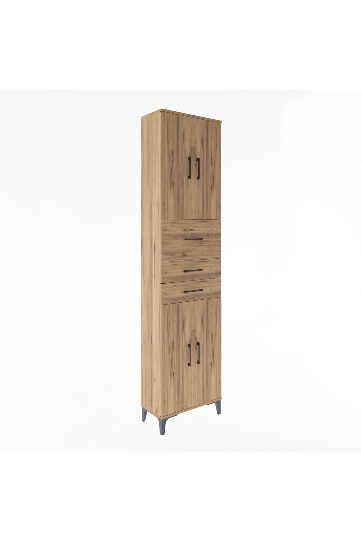 Arges Dolap 4 Raflı 3 Çekmeceli 4 Kapaklı 60x30x243 - S32M033V9A