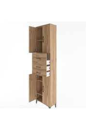 Arges Dolap 4 Raflı 3 Çekmeceli 4 Kapaklı 60x30x243 - S32M033V9A