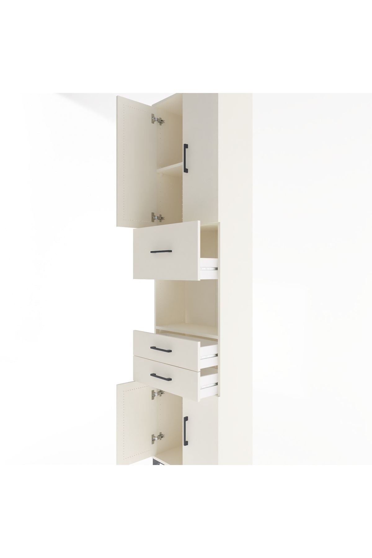 Arges Dolap 3 Raflı 3 Çekmeceli 4 Kapaklı 60x30x243 - S32M034V1A
