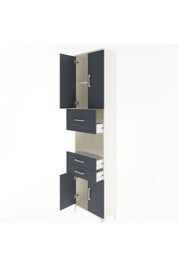 Arges Dolap 3 Raflı 3 Çekmeceli 4 Kapaklı 60x30x243 - S32M034V2A