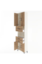 Arges Dolap 3 Raflı 3 Çekmeceli 4 Kapaklı 60x30x243 - S32M034V3A