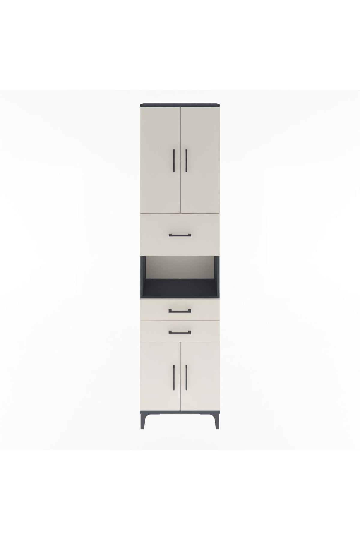 Arges Dolap 3 Raflı 3 Çekmeceli 4 Kapaklı 60x30x243 - S32M034V4A