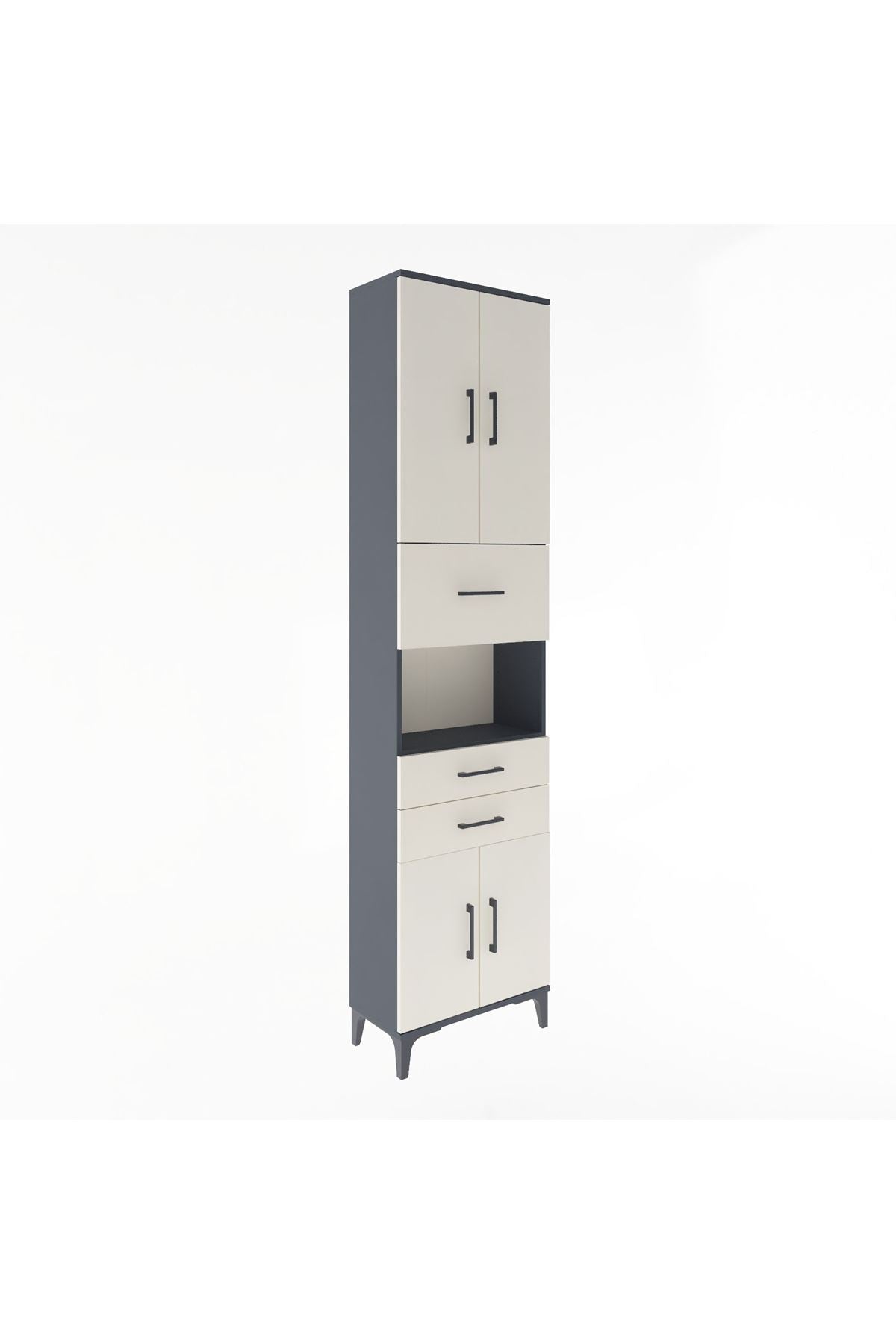 Arges Dolap 3 Raflı 3 Çekmeceli 4 Kapaklı 60x30x243 - S32M034V4A