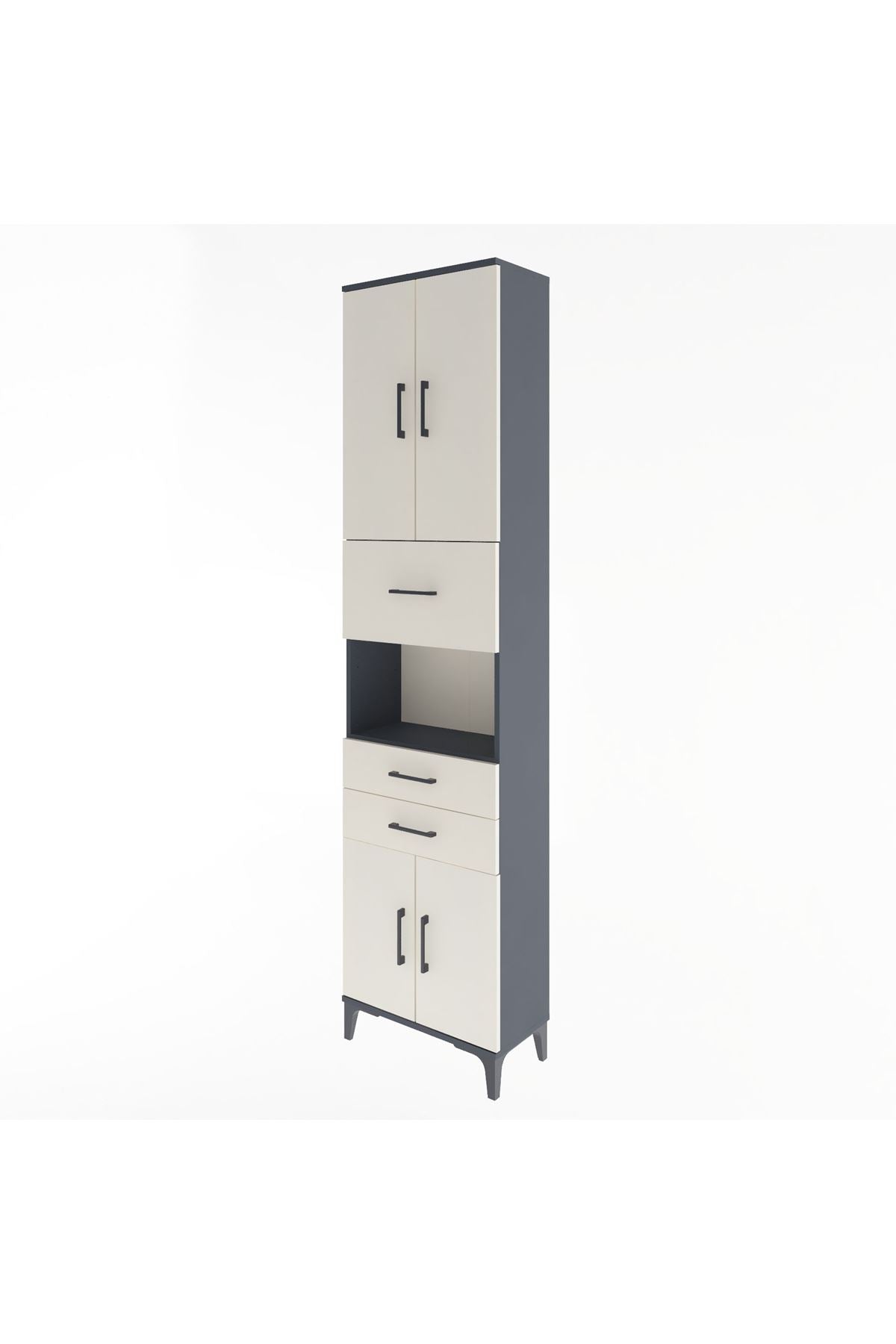Arges Dolap 3 Raflı 3 Çekmeceli 4 Kapaklı 60x30x243 - S32M034V4A