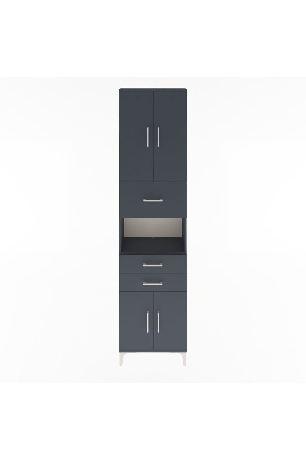 Arges Dolap 3 Raflı 3 Çekmeceli 4 Kapaklı 60x30x243 - S32M034V5A