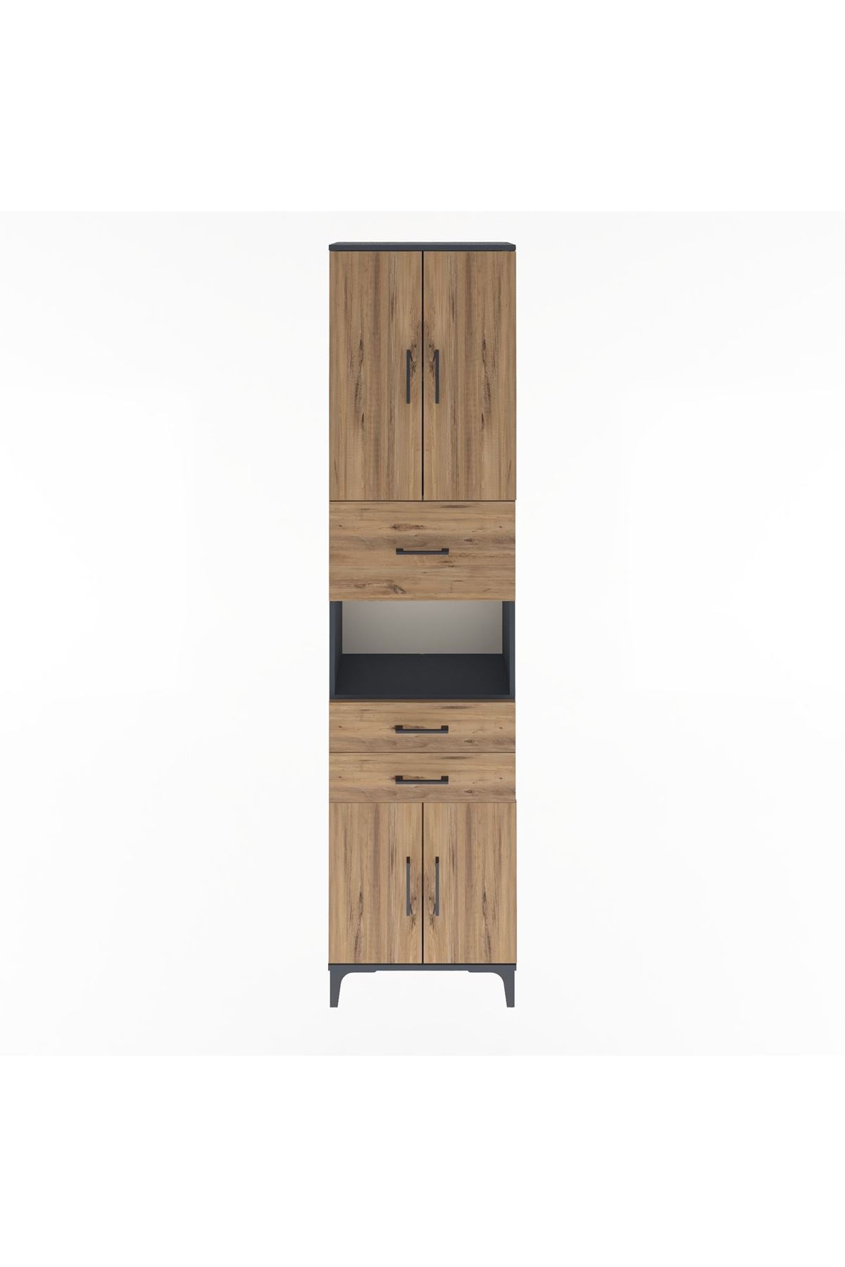 Arges Dolap 3 Raflı 3 Çekmeceli 4 Kapaklı 60x30x243 - S32M034V6A