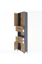 Arges Dolap 3 Raflı 3 Çekmeceli 4 Kapaklı 60x30x243 - S32M034V6A