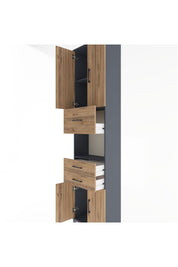 Arges Dolap 3 Raflı 3 Çekmeceli 4 Kapaklı 60x30x243 - S32M034V6A