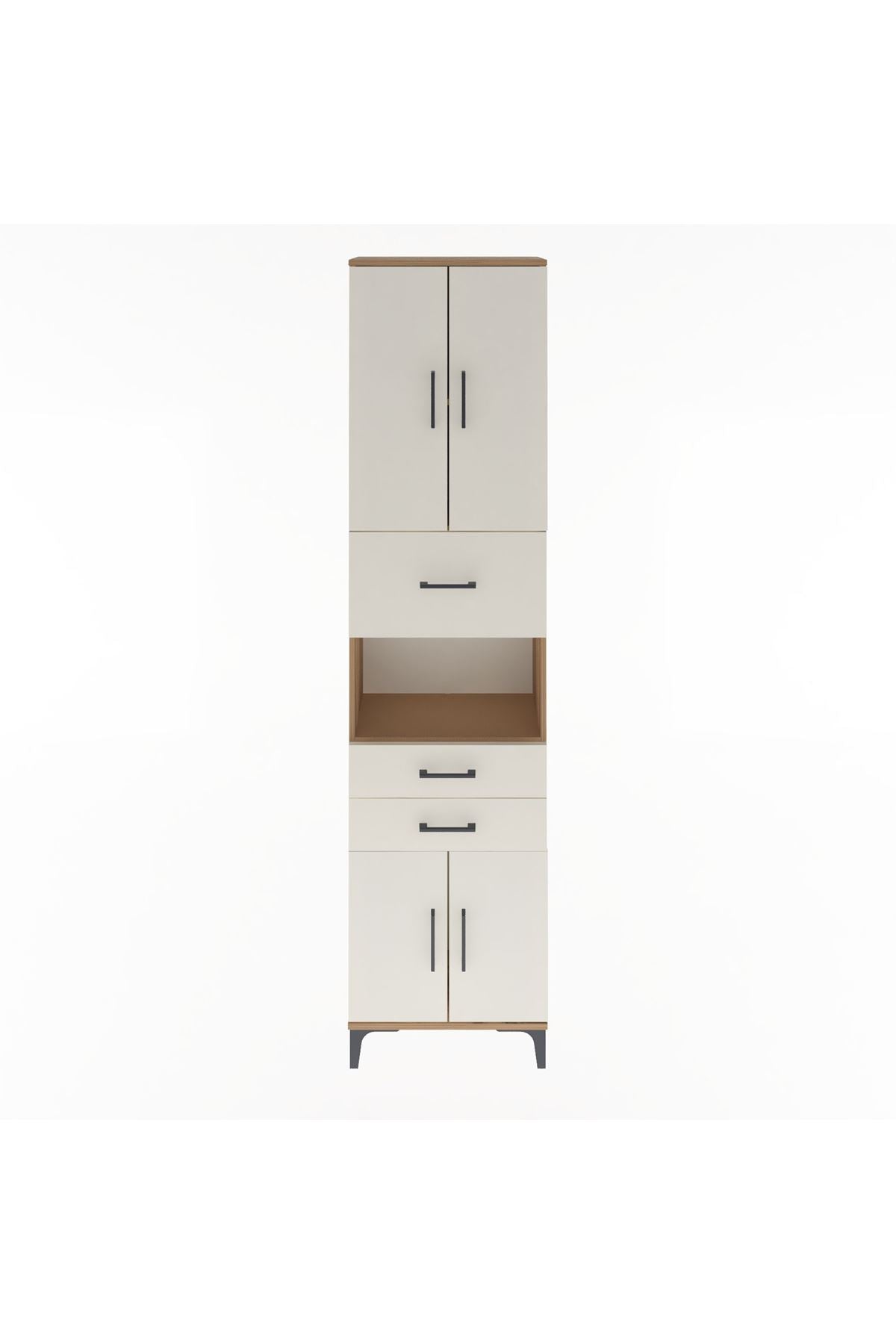 Arges Dolap 3 Raflı 3 Çekmeceli 4 Kapaklı 60x30x243 - S32M034V7A