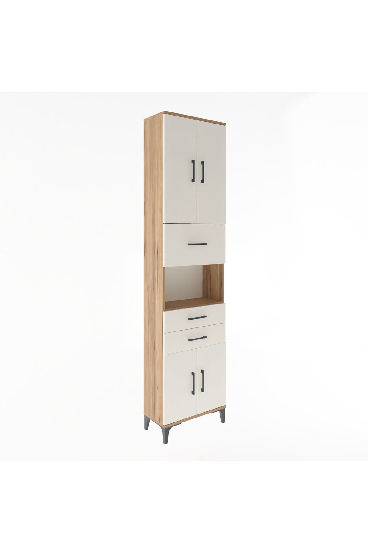 Arges Dolap 3 Raflı 3 Çekmeceli 4 Kapaklı 60x30x243 - S32M034V7A