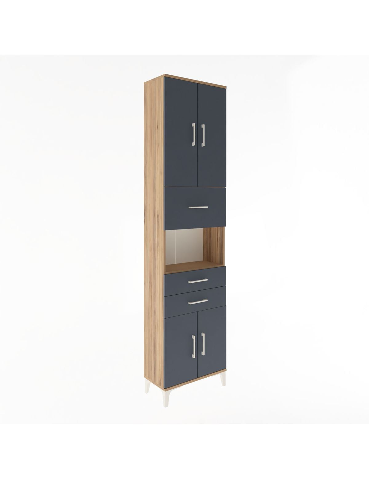 Arges Dolap 3 Raflı 3 Çekmeceli 4 Kapaklı 60x30x243 - S32M034V8A