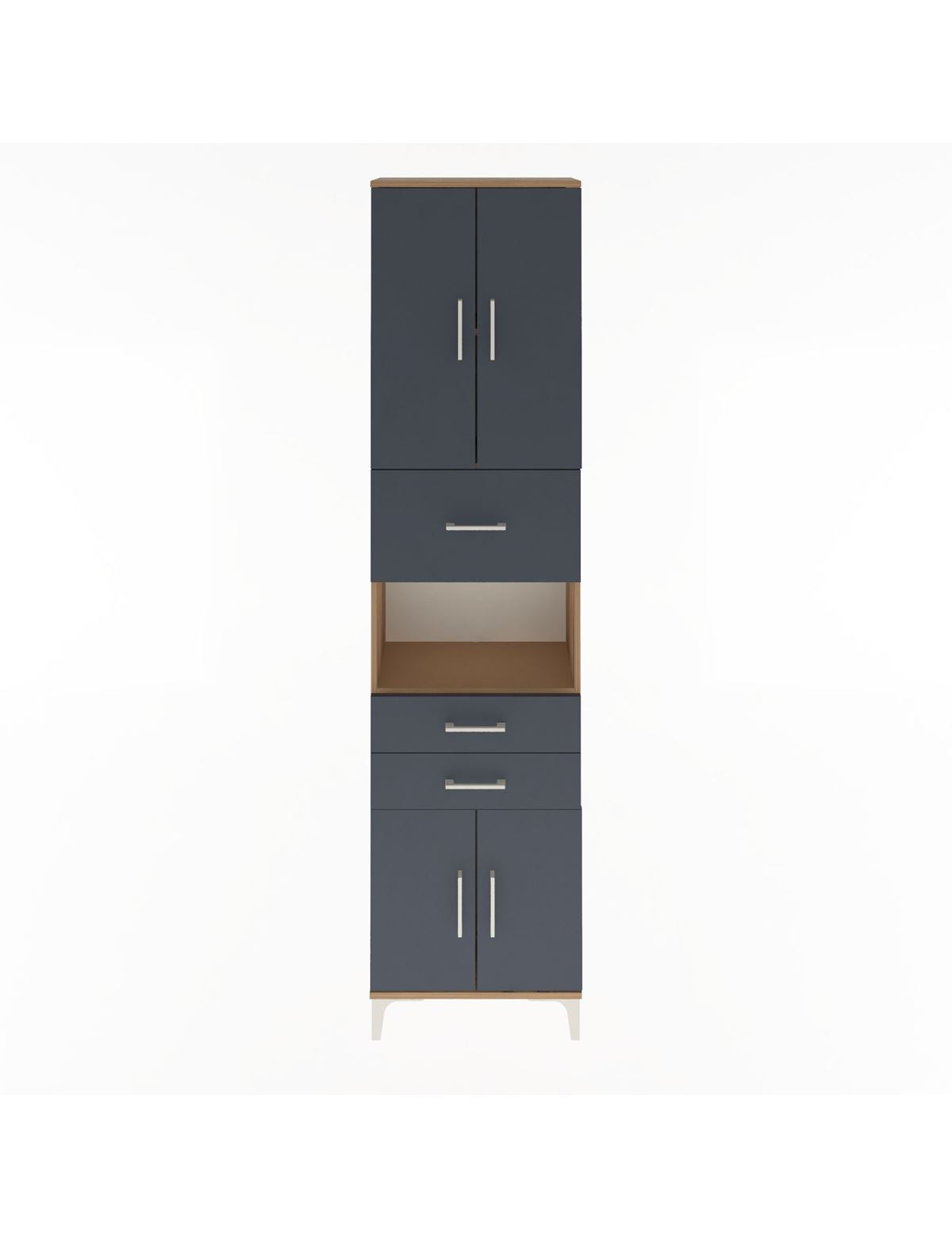 Arges Dolap 3 Raflı 3 Çekmeceli 4 Kapaklı 60x30x243 - S32M034V8A