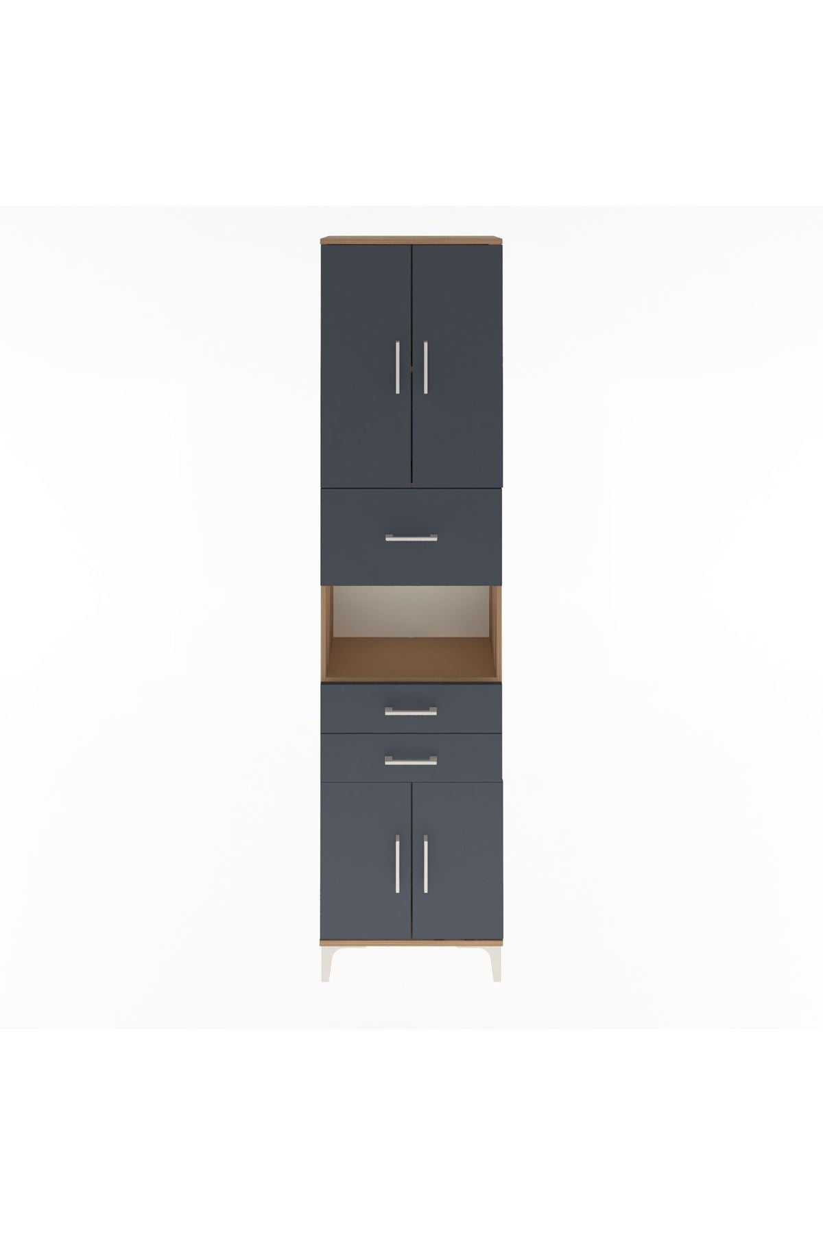 Arges Dolap 3 Raflı 3 Çekmeceli 4 Kapaklı 60x30x243 - S32M034V8A