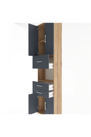 Arges Dolap 3 Raflı 3 Çekmeceli 4 Kapaklı 60x30x243 - S32M034V8A