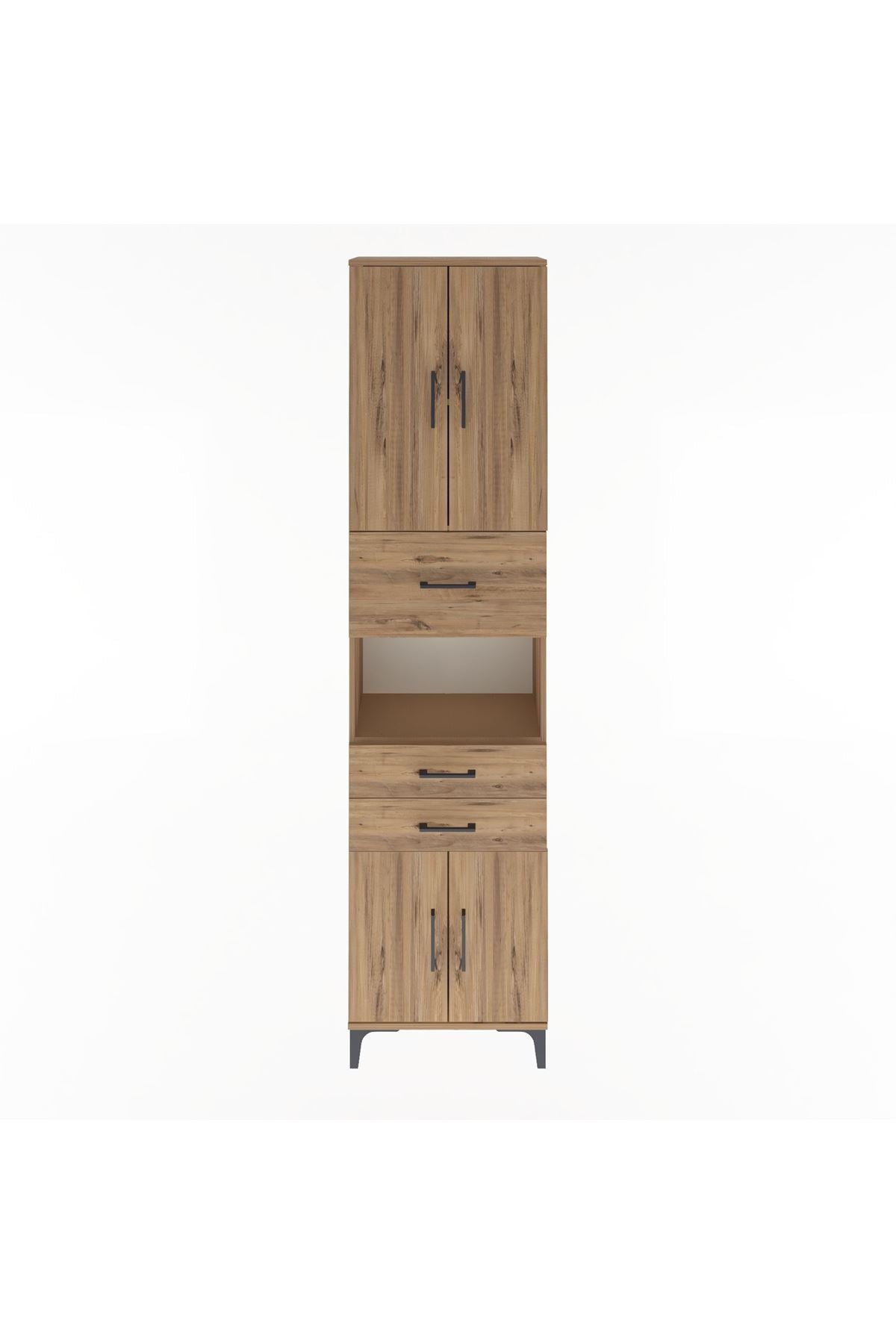 Arges Dolap 3 Raflı 3 Çekmeceli 4 Kapaklı 60x30x243 - S32M034V9A