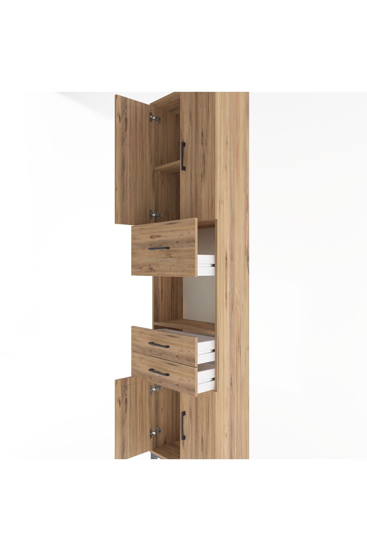 Arges Dolap 3 Raflı 3 Çekmeceli 4 Kapaklı 60x30x243 - S32M034V9A