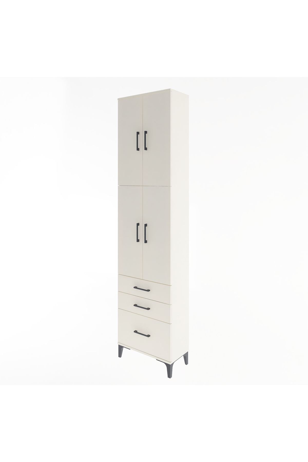 Arges Dolap 4 Raflı 3 Çekmeceli 4 Kapaklı 60x30x243 - S32M035V1A