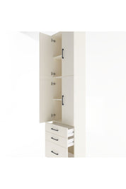 Arges Dolap 4 Raflı 3 Çekmeceli 4 Kapaklı 60x30x243 - S32M035V1A
