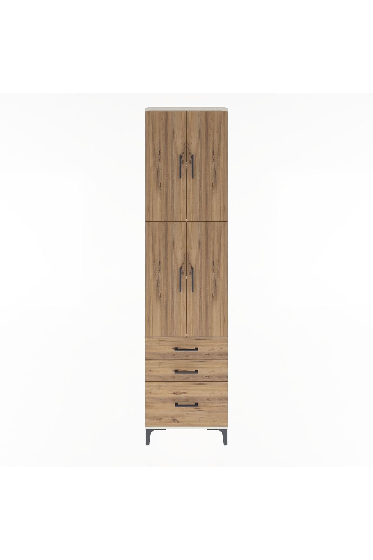 Arges Dolap 4 Raflı 3 Çekmeceli 4 Kapaklı 60x30x243 - S32M035V3A