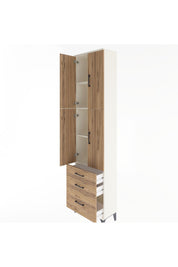 Arges Dolap 4 Raflı 3 Çekmeceli 4 Kapaklı 60x30x243 - S32M035V3A