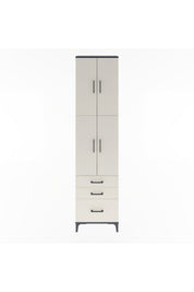 Arges Dolap 4 Raflı 3 Çekmeceli 4 Kapaklı 60x30x243 - S32M035V4A