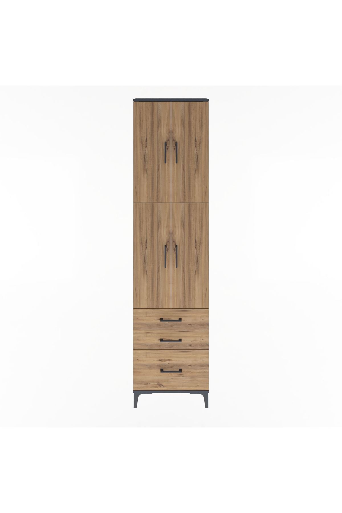 Arges Dolap 4 Raflı 3 Çekmeceli 4 Kapaklı 60x30x243 - S32M035V6A