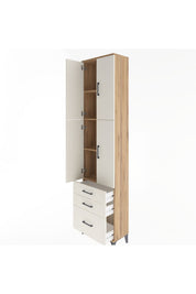 Arges Dolap 4 Raflı 3 Çekmeceli 4 Kapaklı 60x30x243 - S32M035V7A